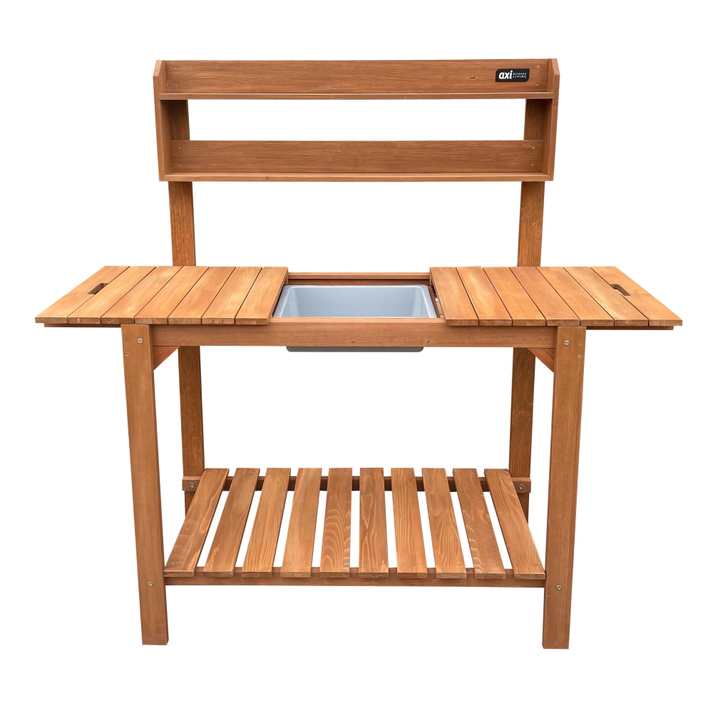 Table de rempotage avec plan de travail coulissant, marron