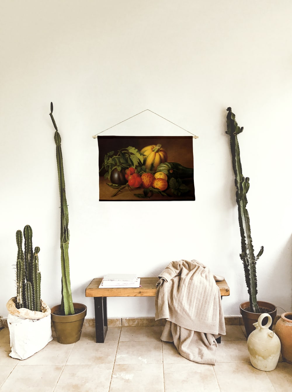 Tapisserie décorative effet lin vintage — vue 3