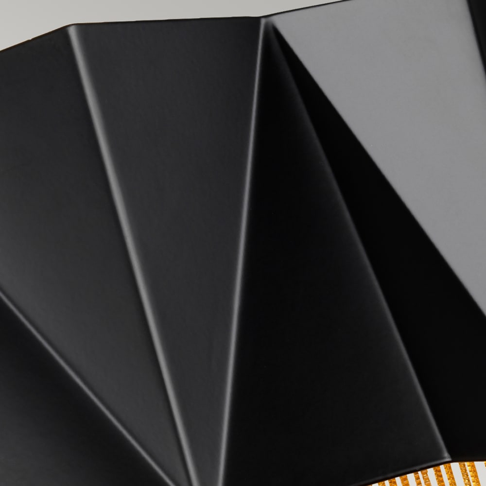 Applique murale en métal noir satiné et doré — vue 3