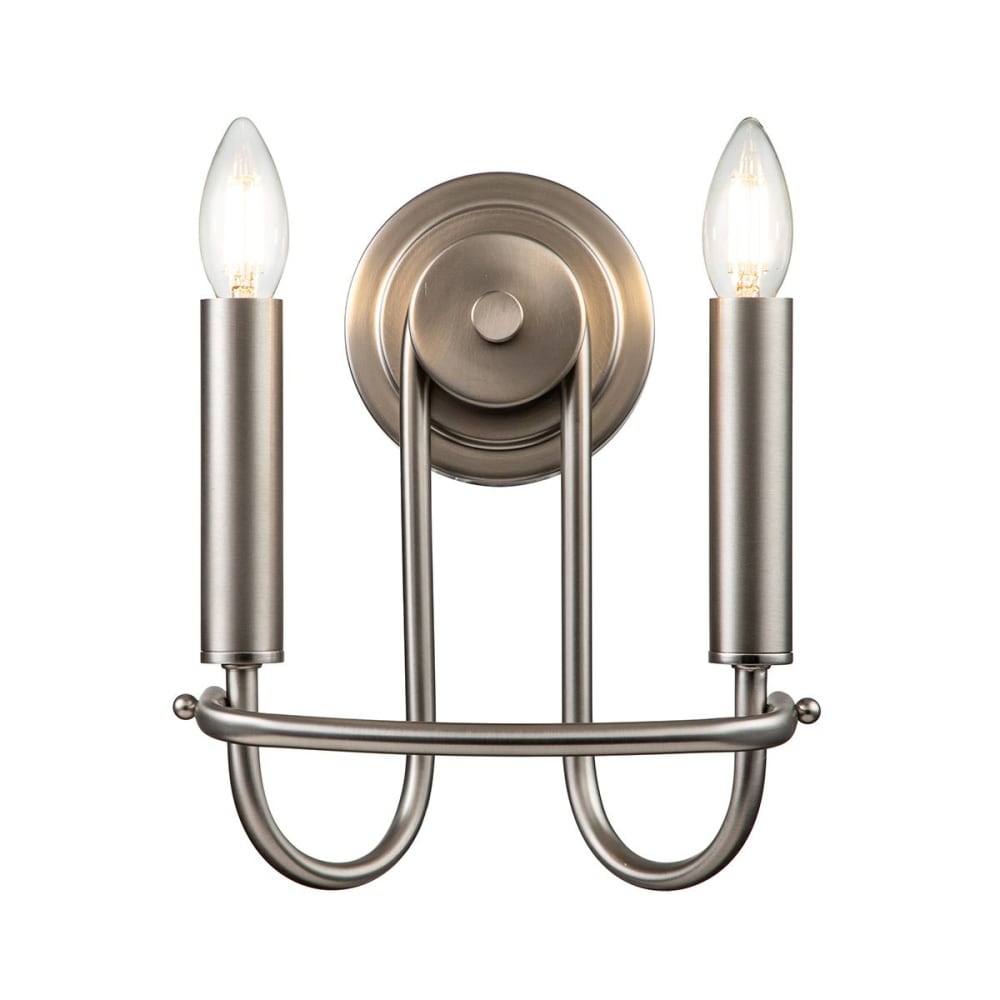 Applique Murale en métal, finition nickel brossé