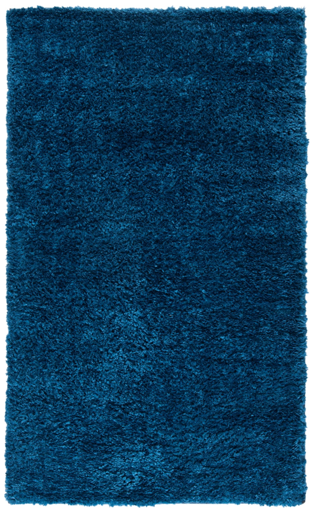 Tapis shag en polypropylène bleu, 61 x 91 cm