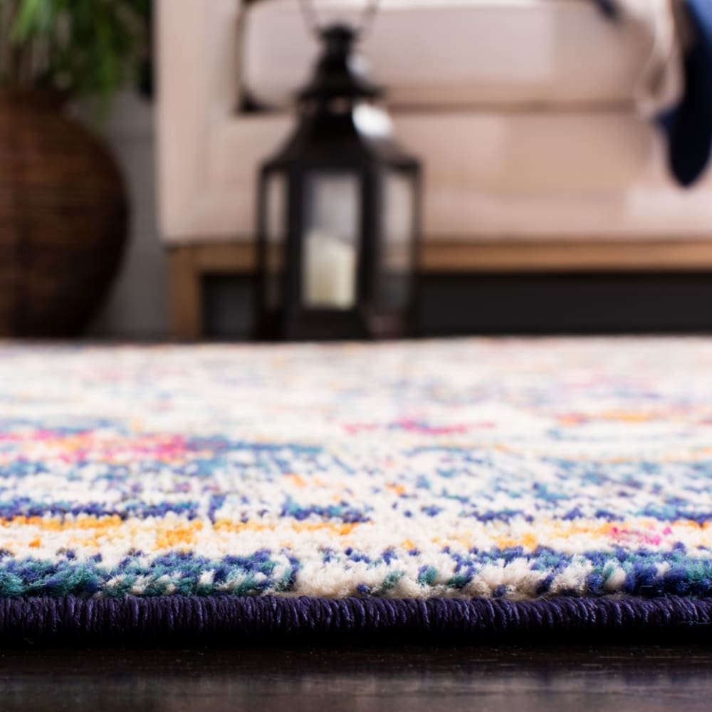 Tapis de transition en polypropylène blanc/orange, 91 cm — vue 3