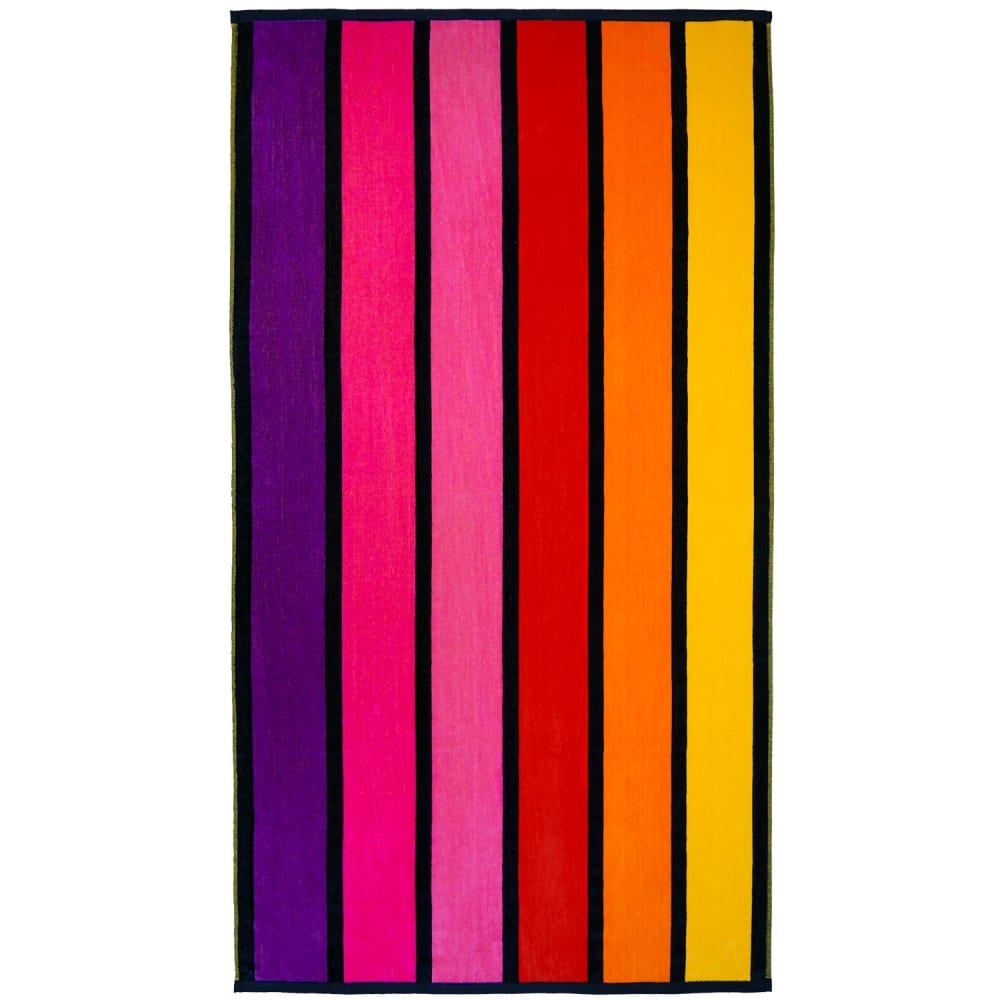 Serviette de plage éponge Velours Jacquard Rose Glamchic 90x170