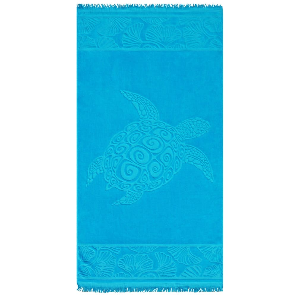 Serviette de plage éponge Velours  ciselé Bleu    Kumini 90x170
