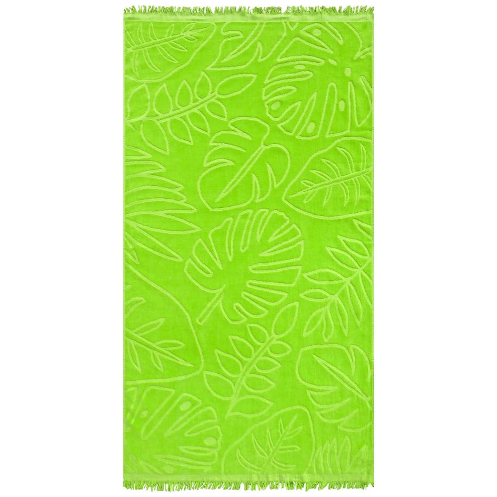 Serviette de plage éponge Velours  ciselé Vert    Klang  90x170