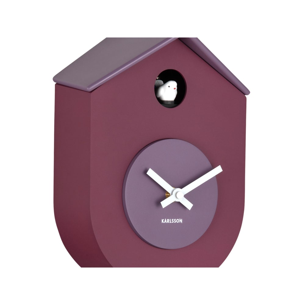 Horloge murale thermoplastique violet foncé 9.2x17.5x33.2cm