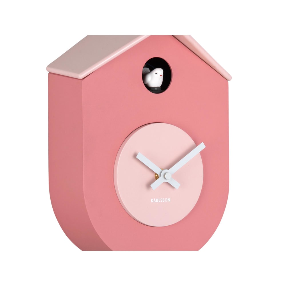 Wanduhr aus Thermoplast, hellrosa, 9.2x17.5x33.2cm - Maisons Du