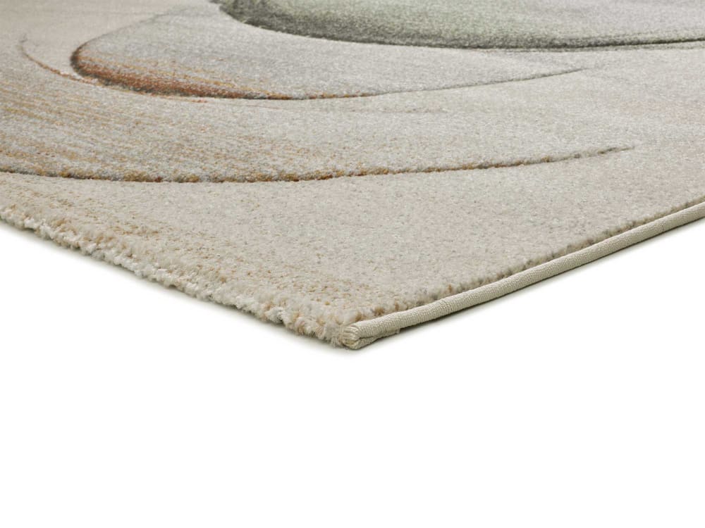 Tapis moderne crème/vert/rouille 140x200 cm — vue 4