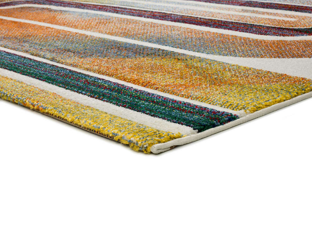 Tapis géométrique beige/multicolore 120x170 cm — vue 4