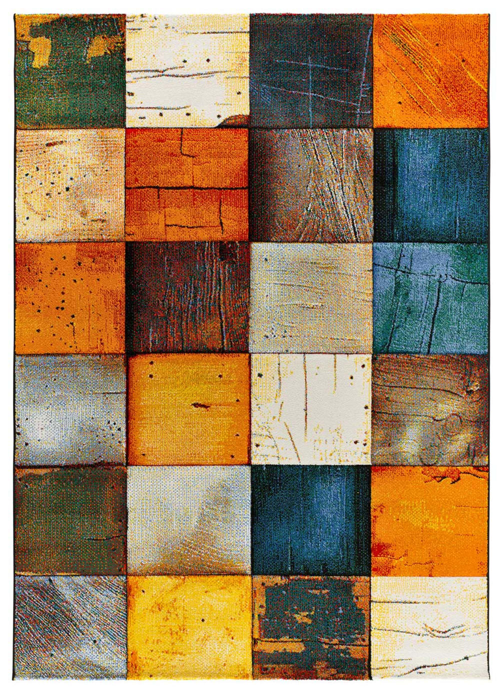 Kurzflorteppich, geometrisch, mehrfarbig, 140x200 cm - Maisons Du