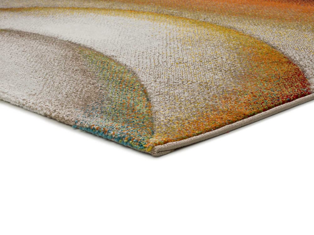 Tapis abstrait beige/rouille/vert 160x230 cm — vue 4