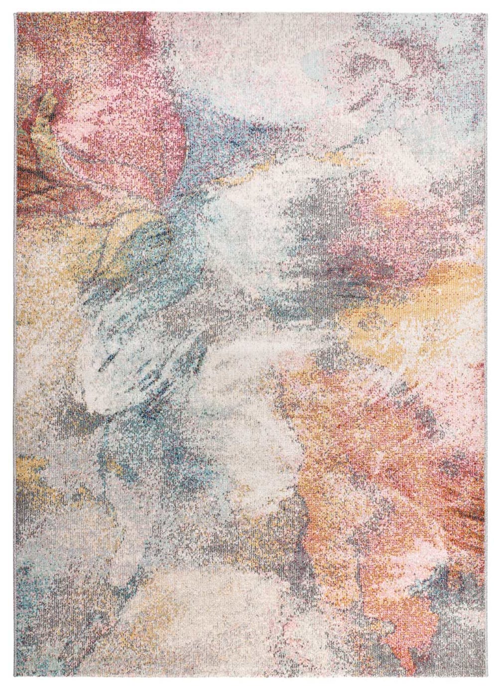 Tapis d'extérieur abstrait beige/rose/bleu 160x230 cm