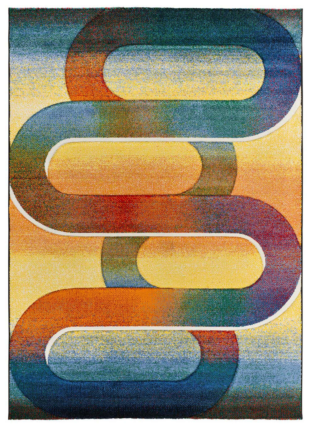 Tapis géométrique multicolore