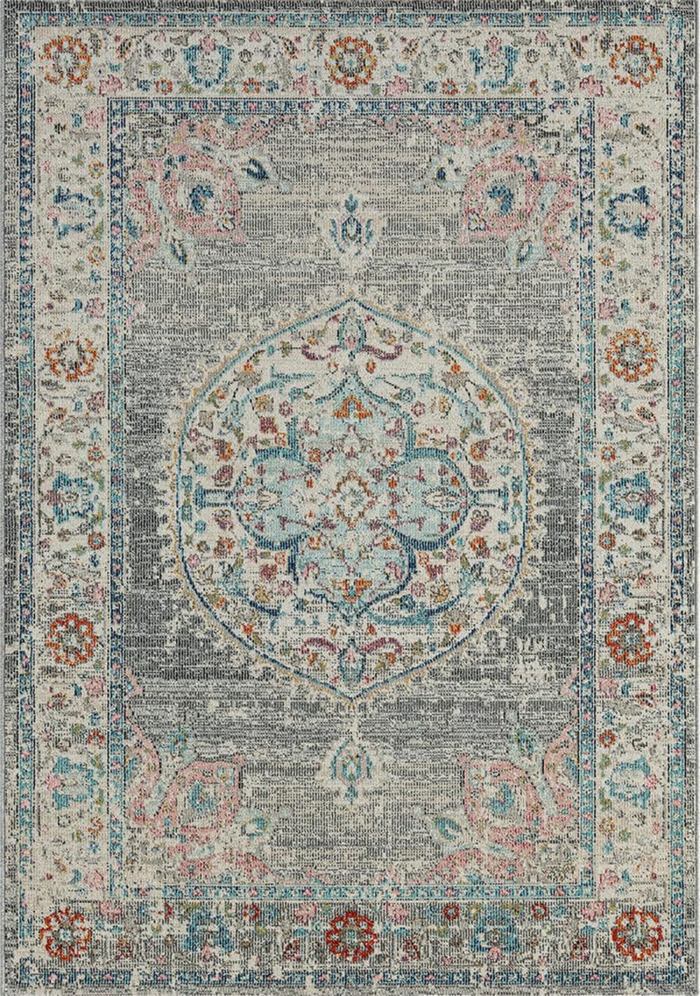 Moderner In-& Outdoor Teppich, Grau, 140 x 200 cm - Maisons Du