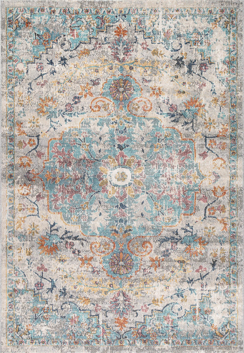Tapis extérieur terrasse cuisine vintage, multicolore, 200 x 290 cm