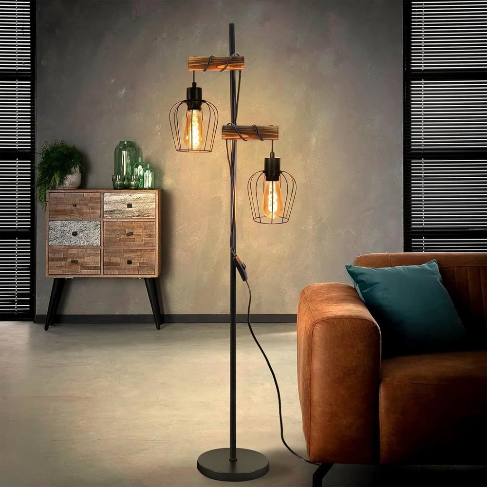Albrun ii - lampadaire en métal, coloris noir, l 25 cm, e27 — vue 3