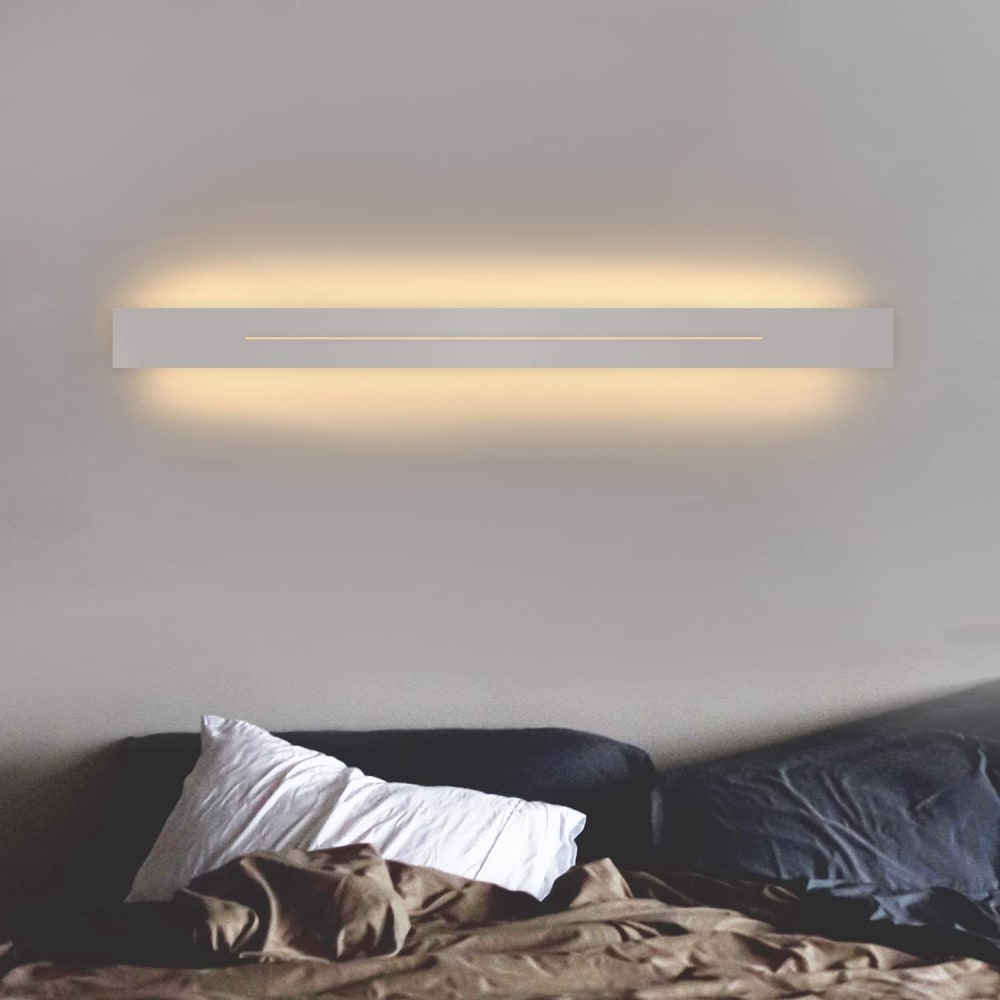 Delaney - applique murale en métal, coloris blanc, l 60 cm — vue 3