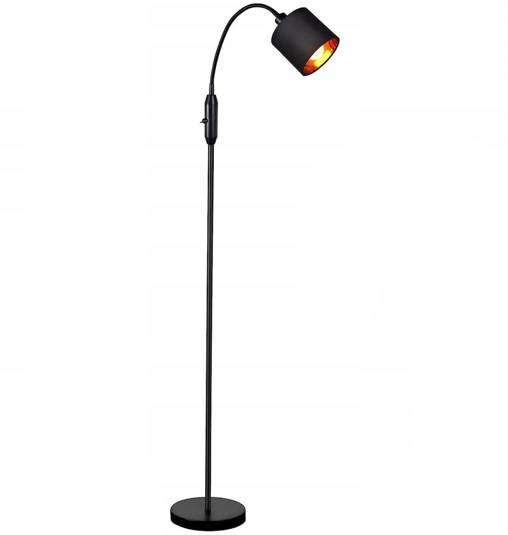 Alfonsine ii - lampadaire en métal, coloris noir, l 20 cm, e14