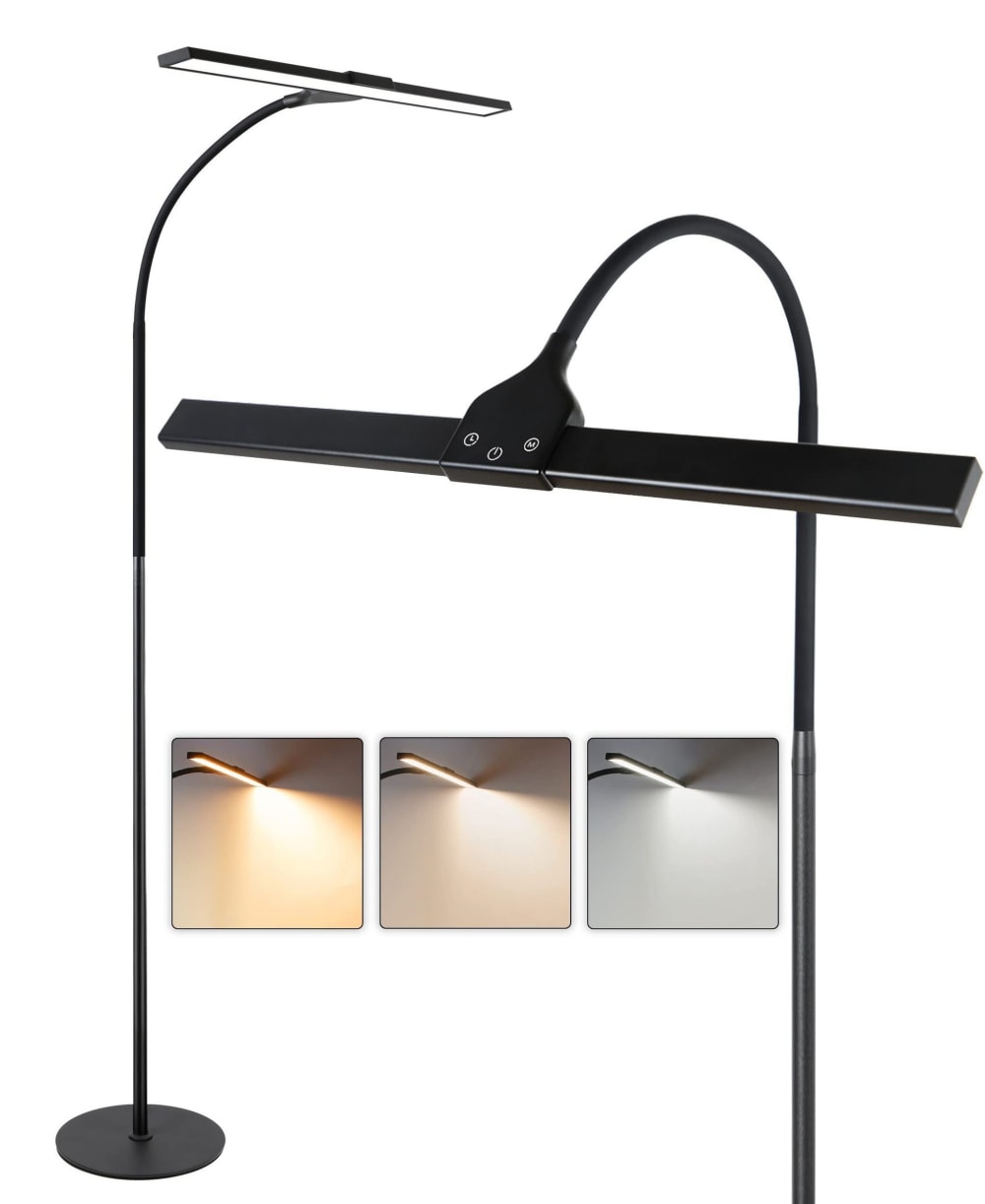 Oceana - Stehlampe aus Metall, Schwarz, L 46 cm - Maisons Du