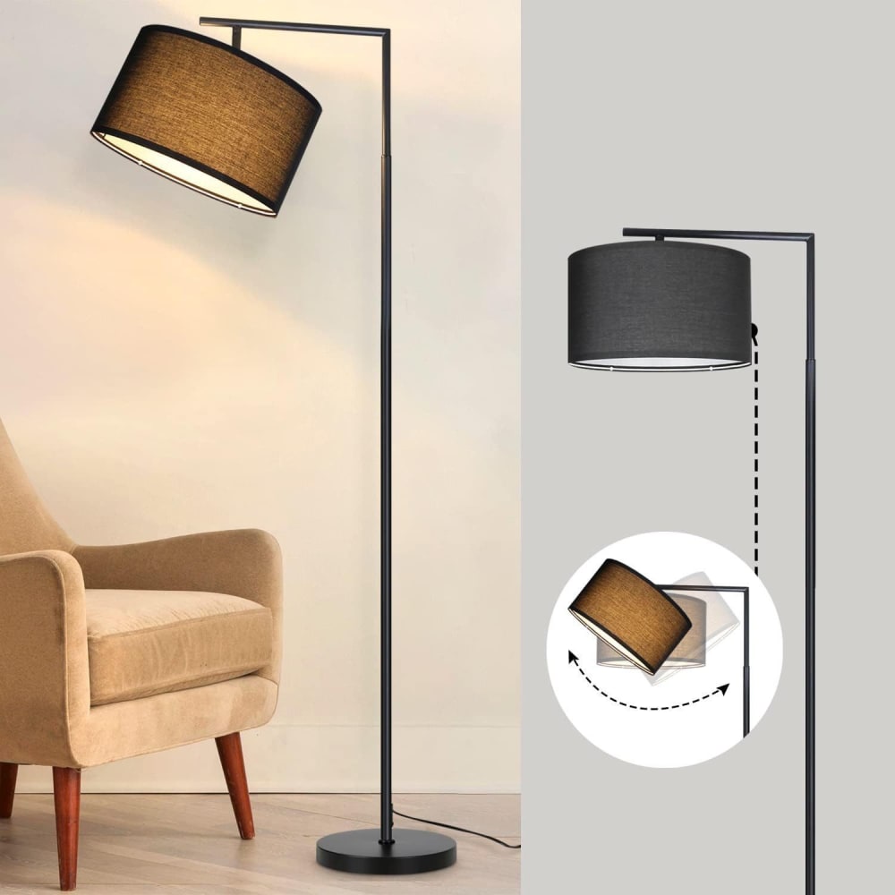 Vogelnest - lampadaire en métal, coloris noir, l 32 cm, e27 — vue 3