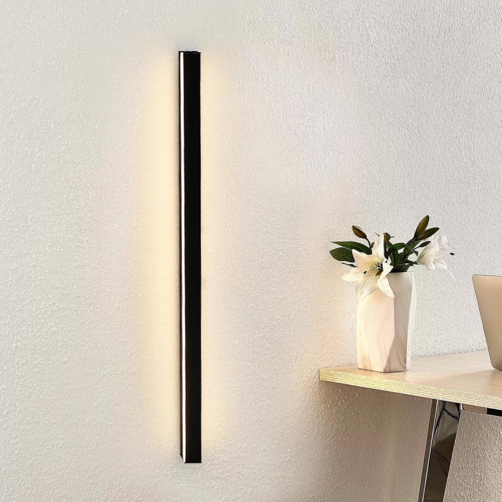 Leverkusen - applique murale en métal, coloris noir, l 80 cm — vue 3