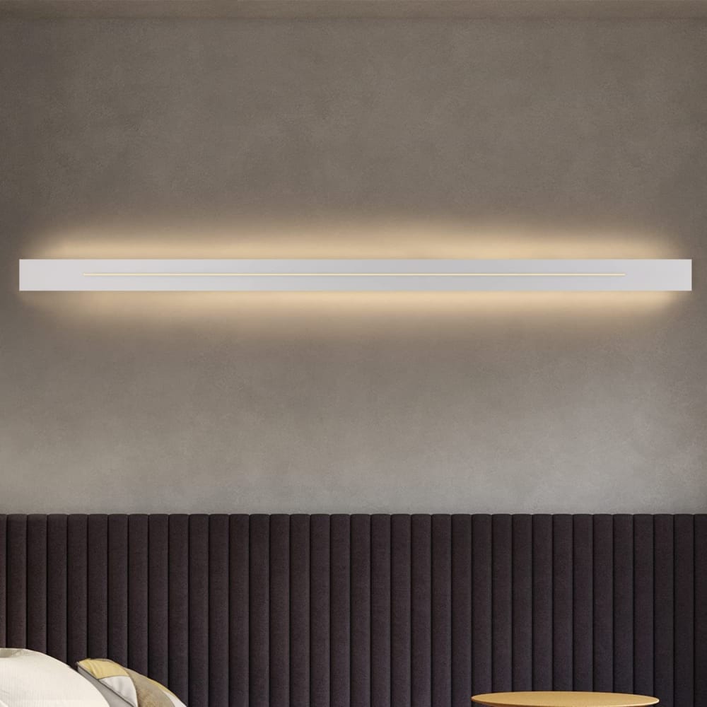 Bamberg - applique murale en métal, coloris blanc, l 100 cm — vue 3
