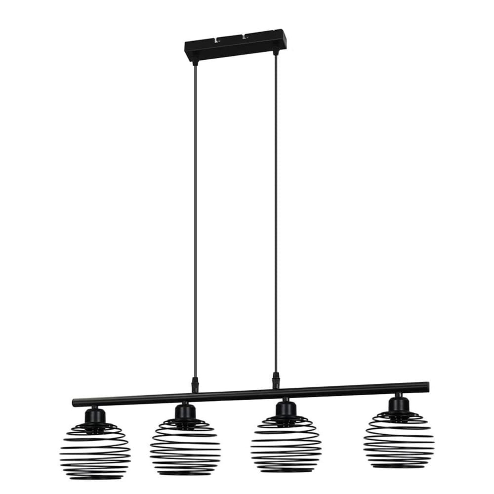 Nettlife Paulina - Pendelleuchte aus Metall, Schwarz, L 77 cm, E27 style modern Schwarz Metall