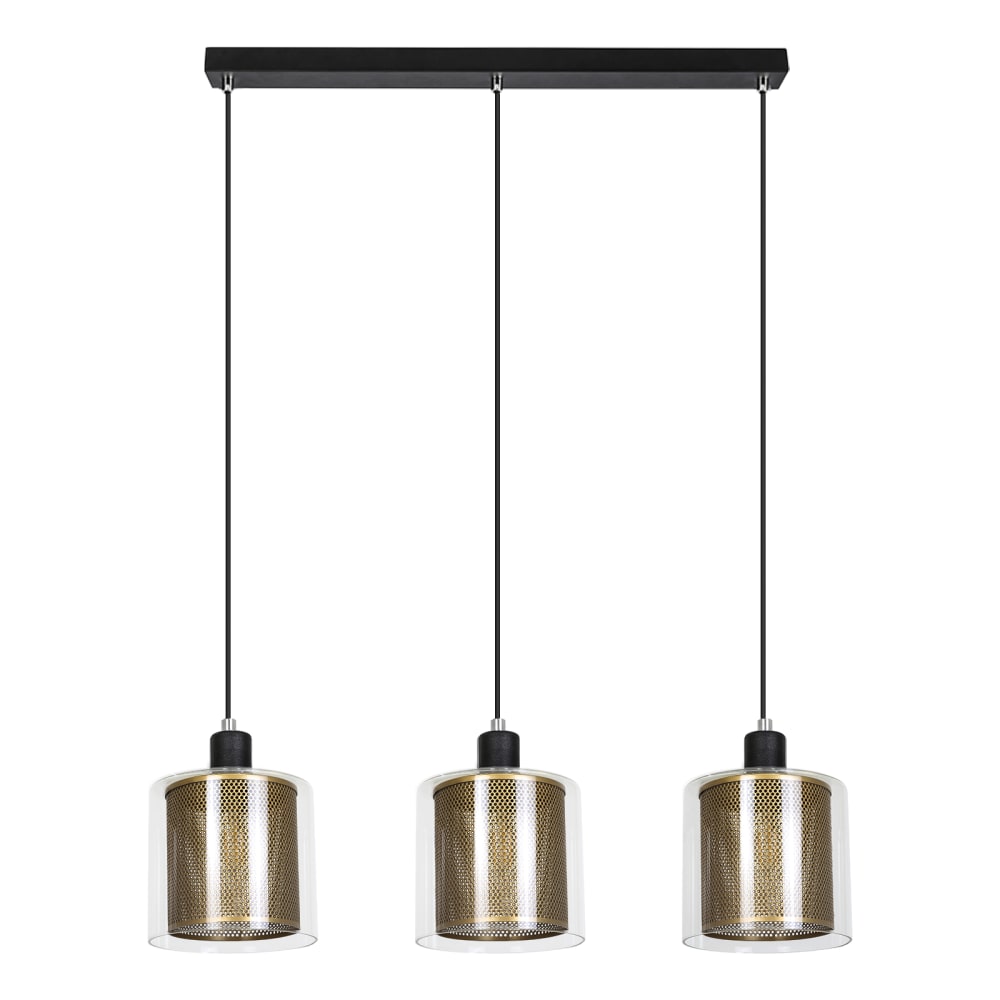 Ybanez - suspension en métal, coloris doré, l 68 cm, e14