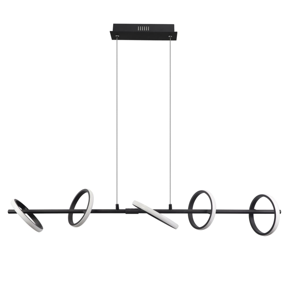 Nettlife Little - Pendelleuchte aus Metall, Schwarz, L 106 cm, E27 style modern Schwarz Metall