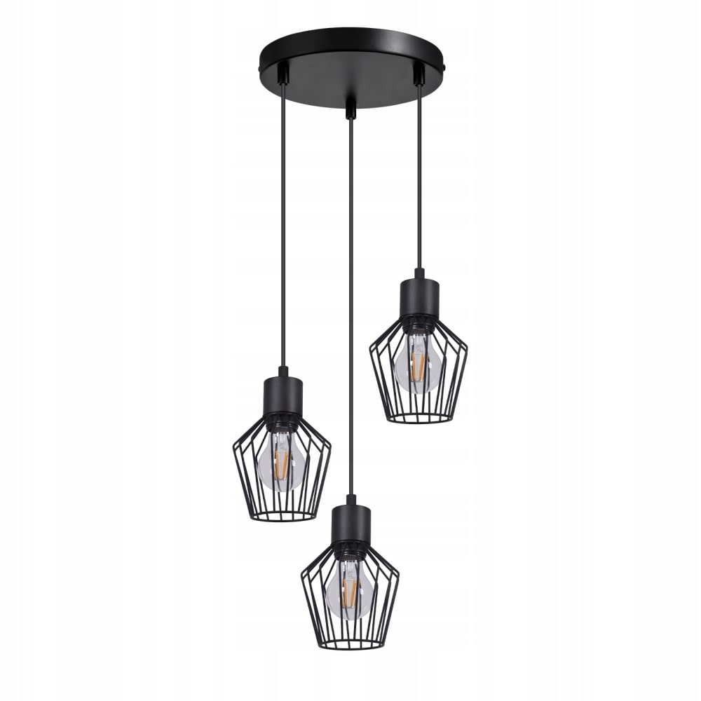 Evi - suspension en métal, coloris noir, l 22 cm, e27