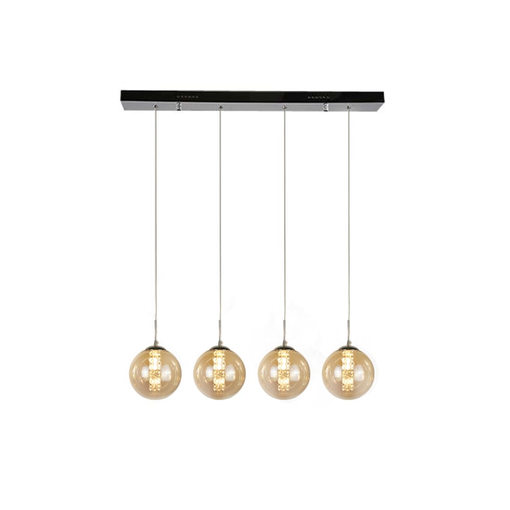 Suspension en verre, ambre