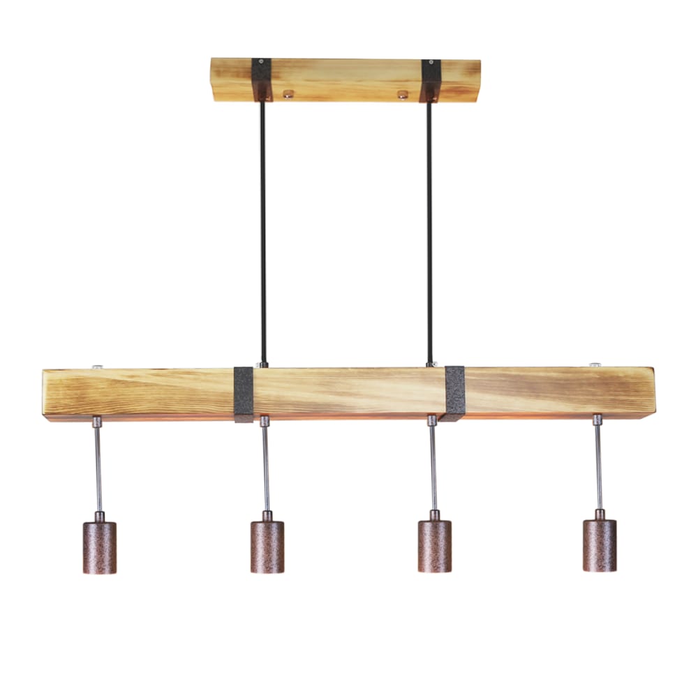 Featherstone - suspension en bois, coloris marron, l 80 cm, e27