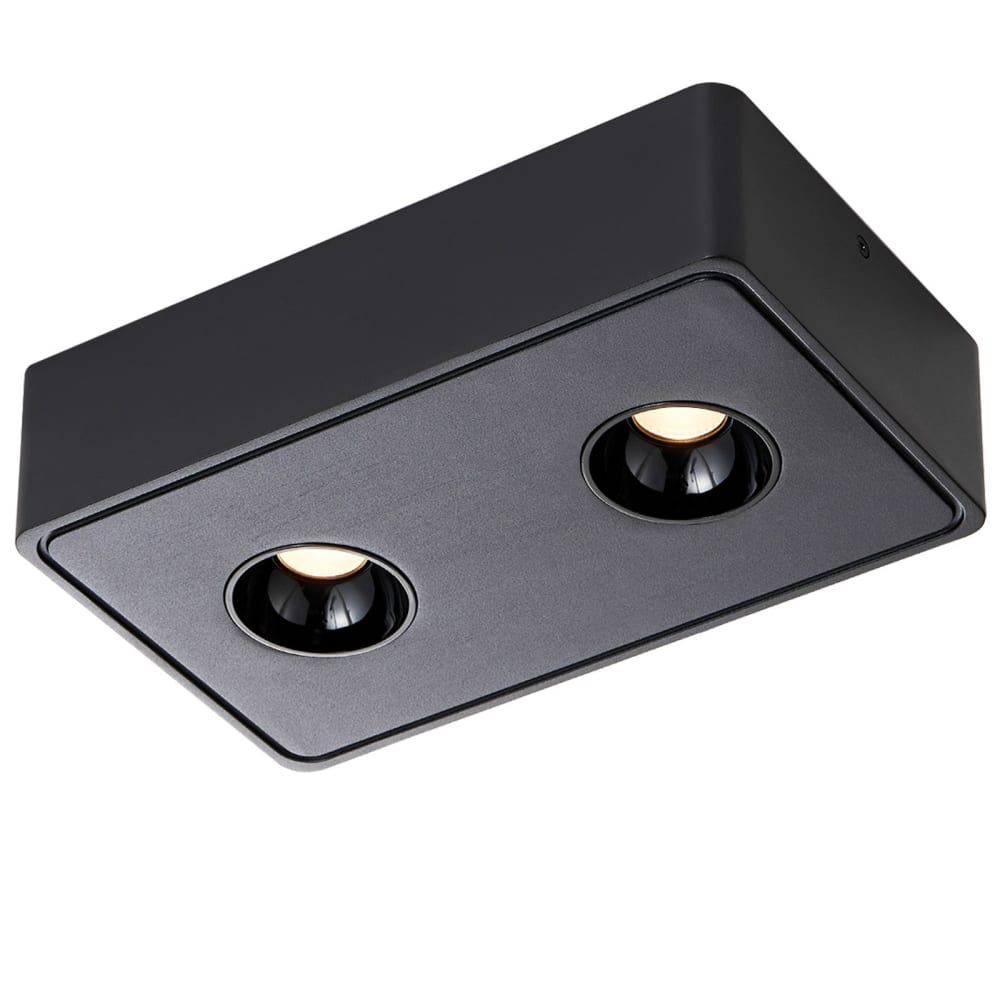 Rauer - LED-Deckenleuchte aus Metall, Schwarz, L 23 cm - Maisons