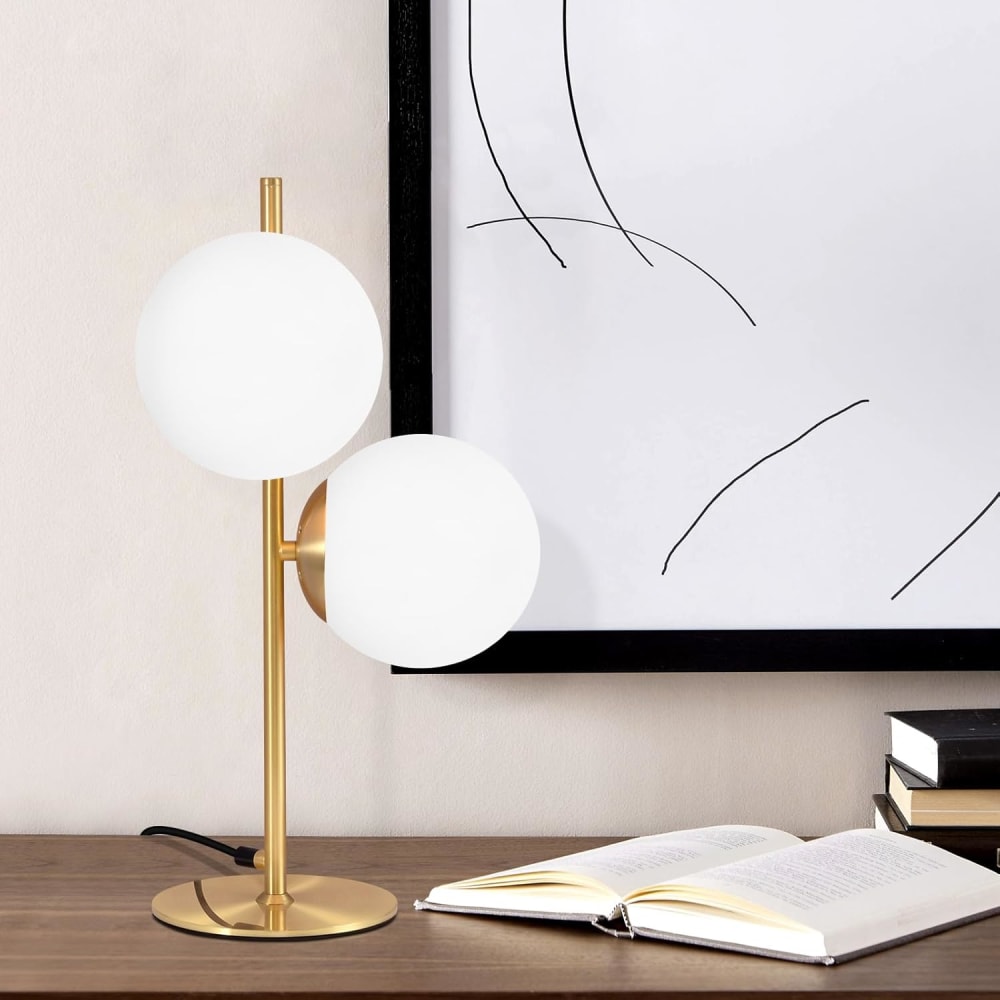 Yatkin - lampe de table en métal, coloris doré, l 22 cm, e27 — vue 4