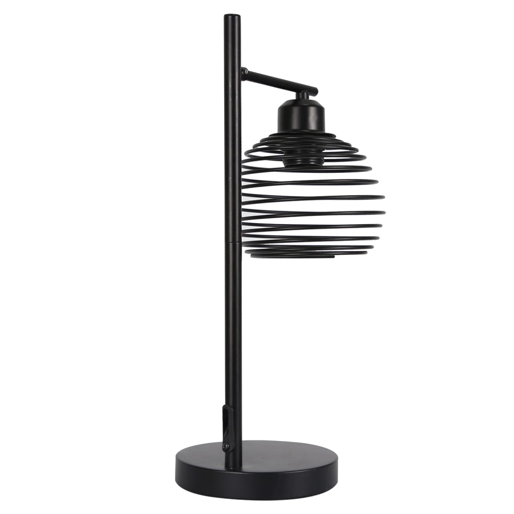 Lampe de table en métal, noire