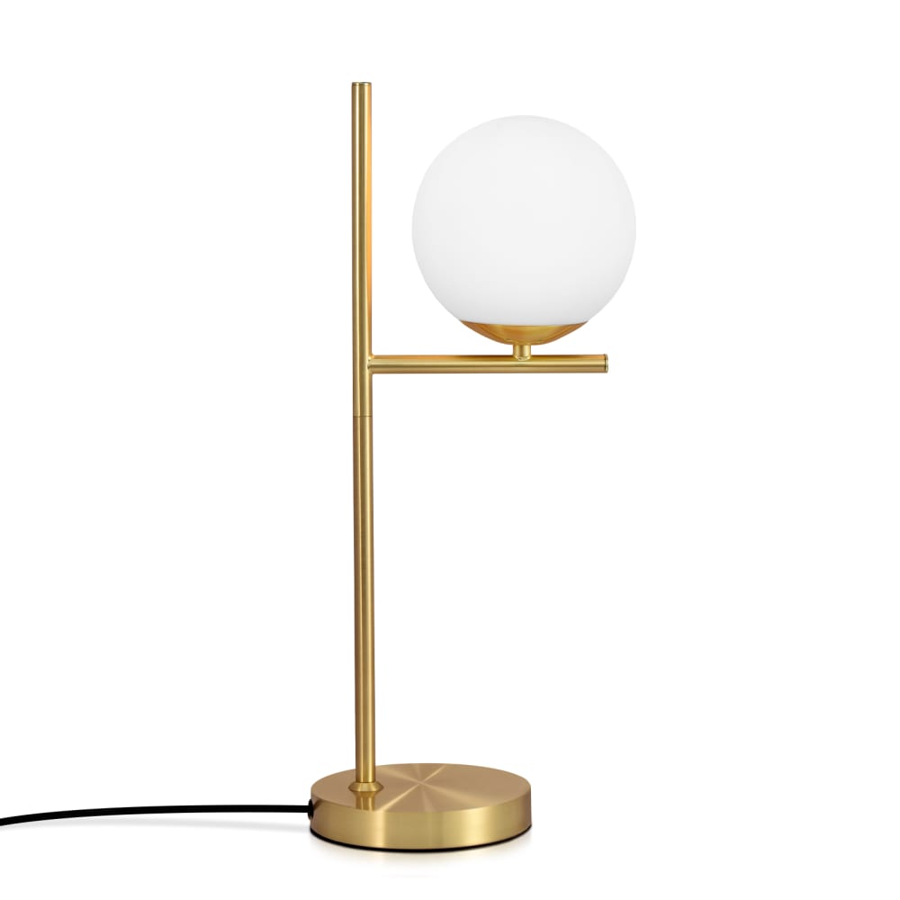 Boone ii - lampe de table en métal, doré, l 22 cm, e27