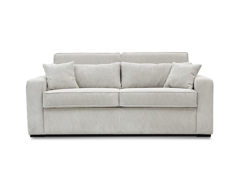 Canapé convertible velours 3 places beige