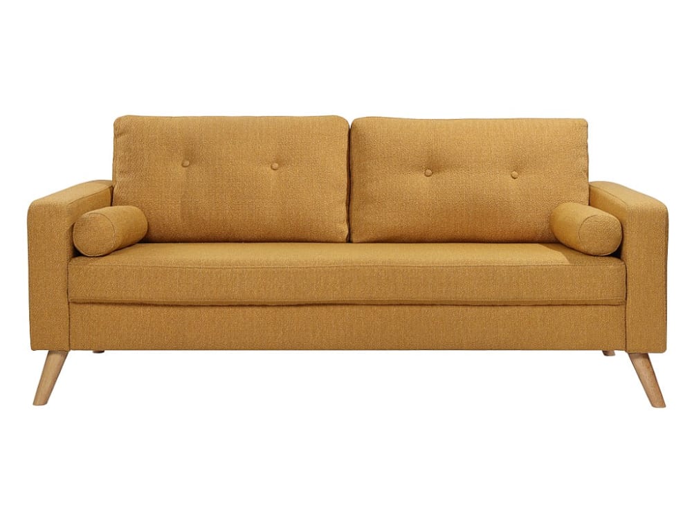 Canapé fixe  3 places jaune