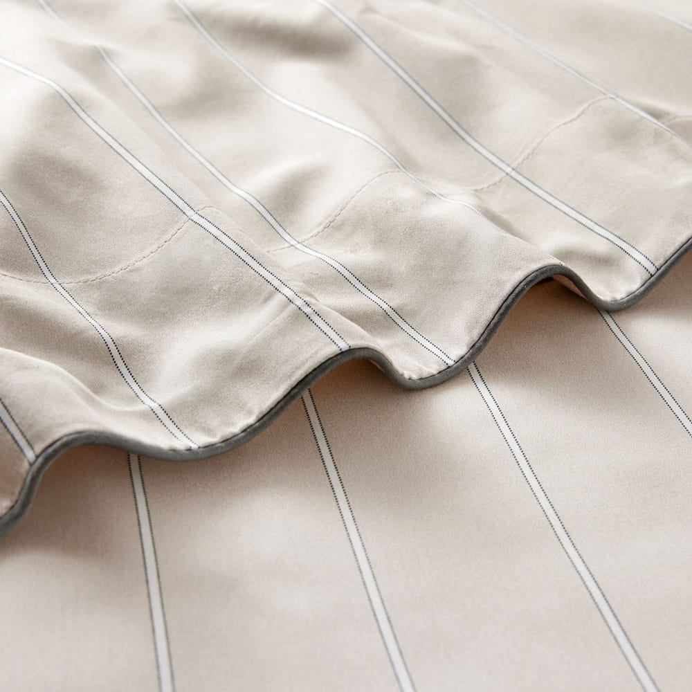 Drap plat satin beige 240x295 cm