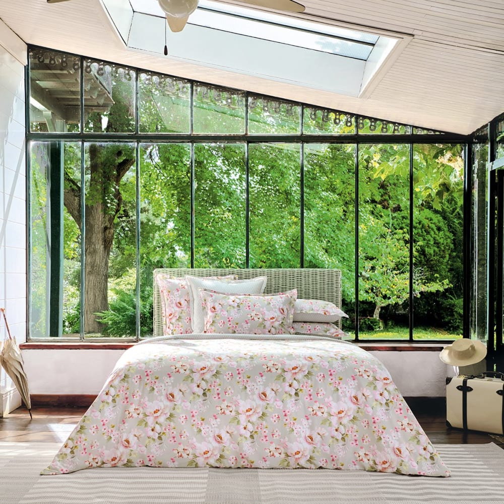 Housse de couette satin beige 140x200 cm