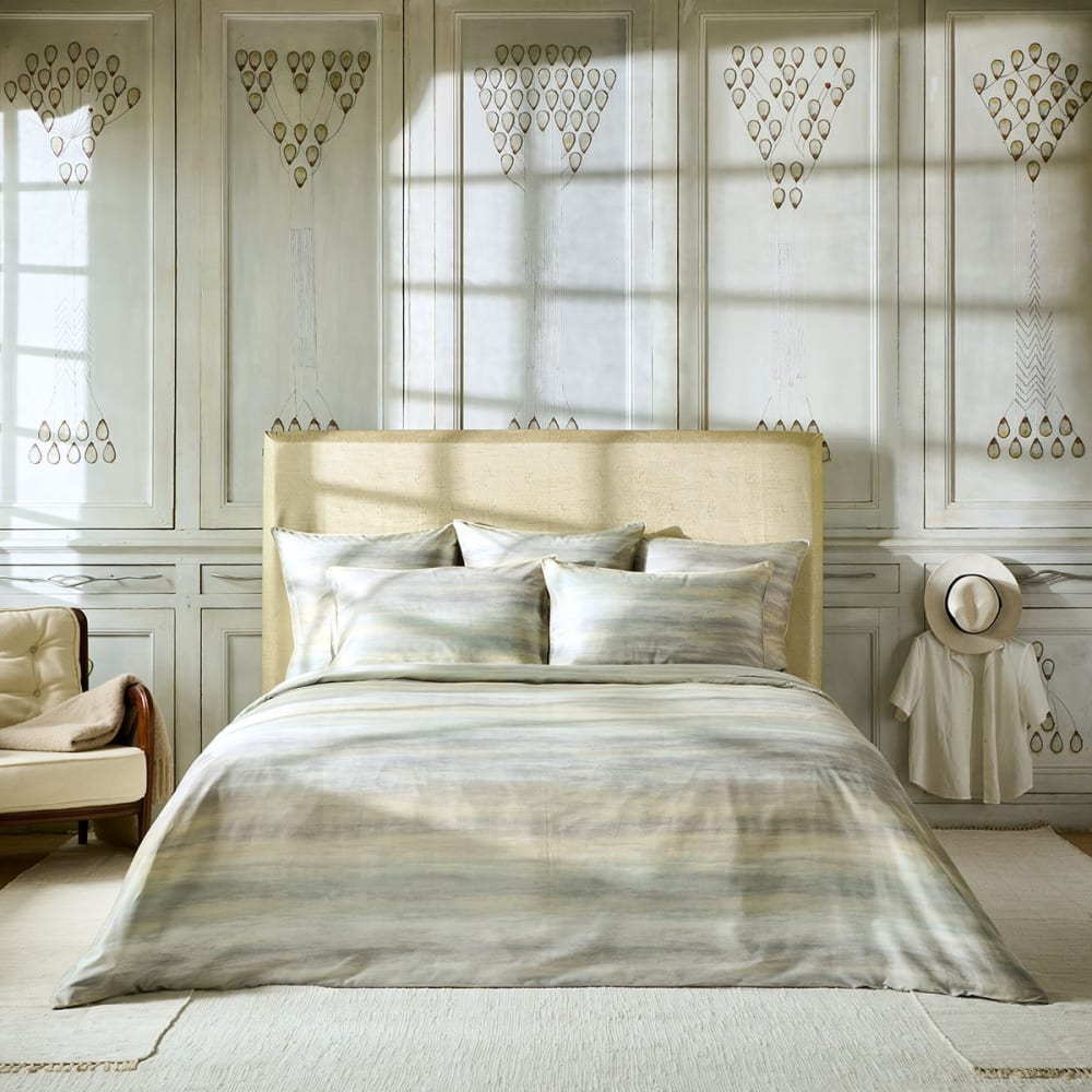 Housse de couette satin beige 140x200 cm