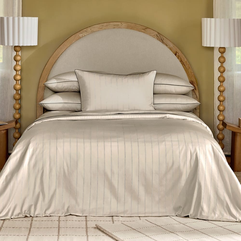 Housse de couette satin beige 140x200 cm