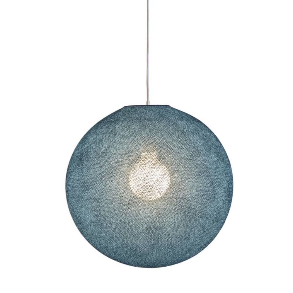 Abat-jour globe bleu paon 67 avec suspension - Maisons du Monde