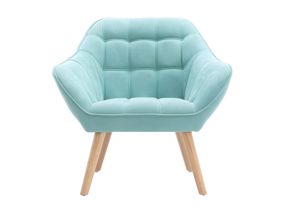 Fauteuil droit vert amande