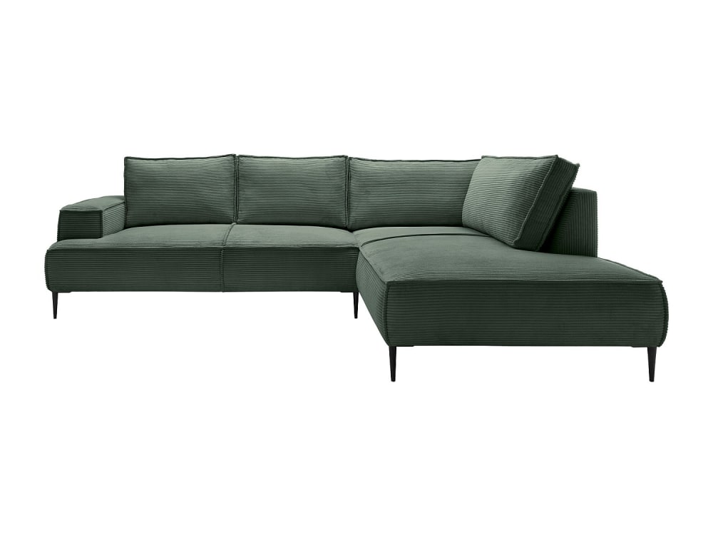 Canapé d'angle tissu 5 places vert sapin