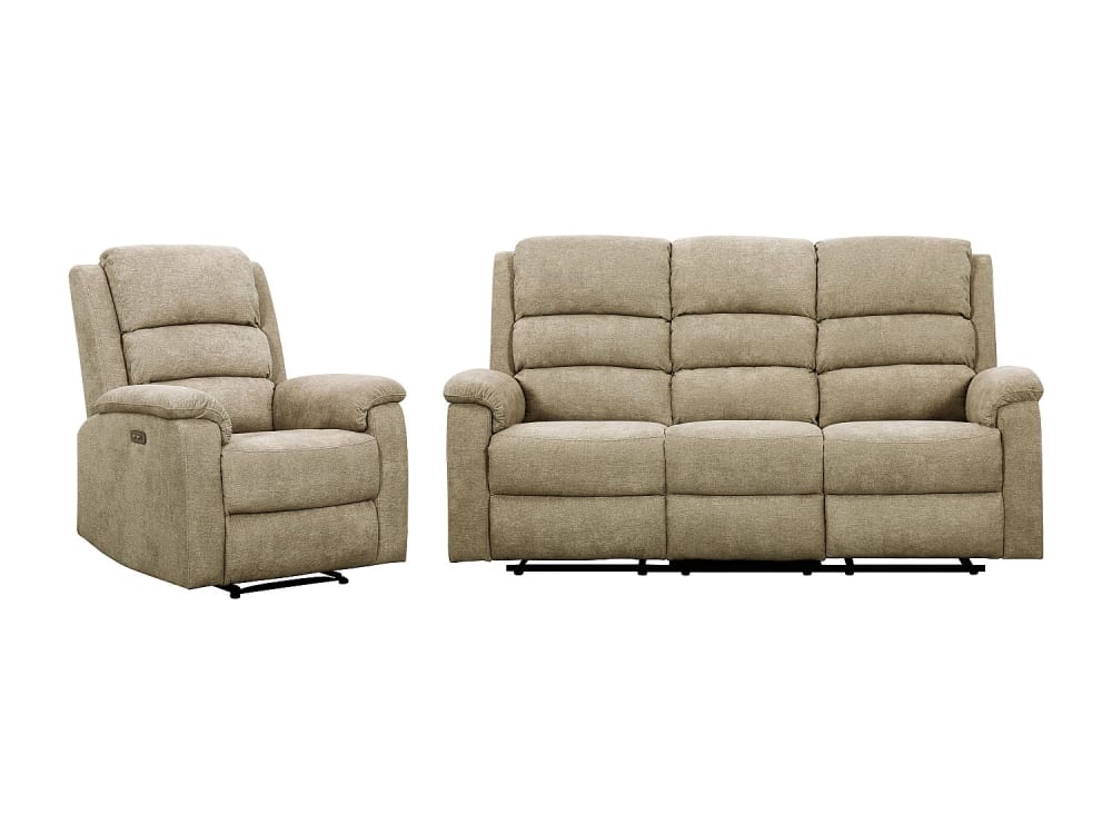 Ensemble canapé fauteuil 4 places taupe