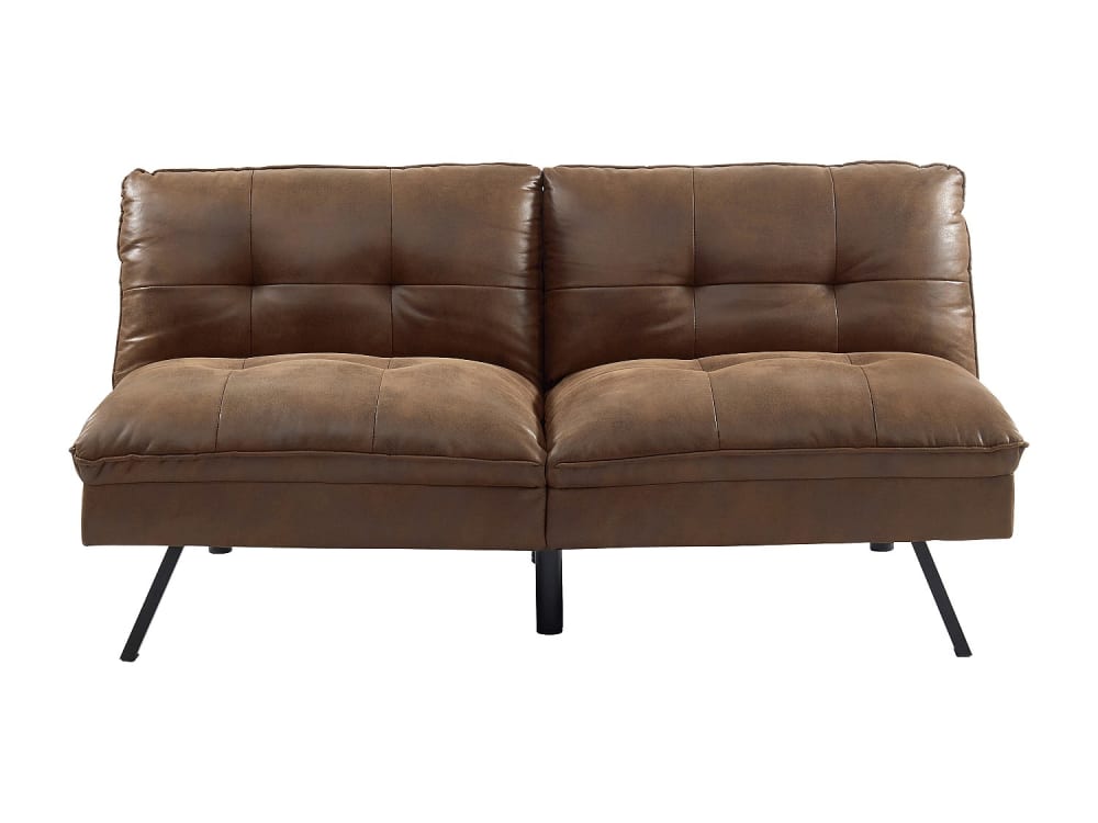 Canapé convertible microfibre 3 places marron}