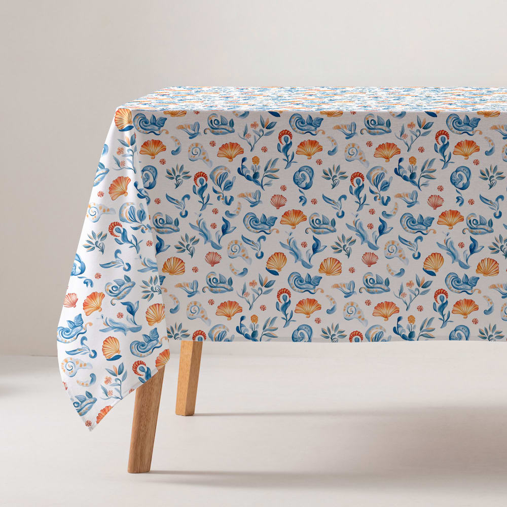 Gamusi Wasserdichte Tischdecke aus Baumwolle mit Streifen, 160x300 cm style landhaus Mehrfarbig Öko-Tex Zertifikat Baumwolle