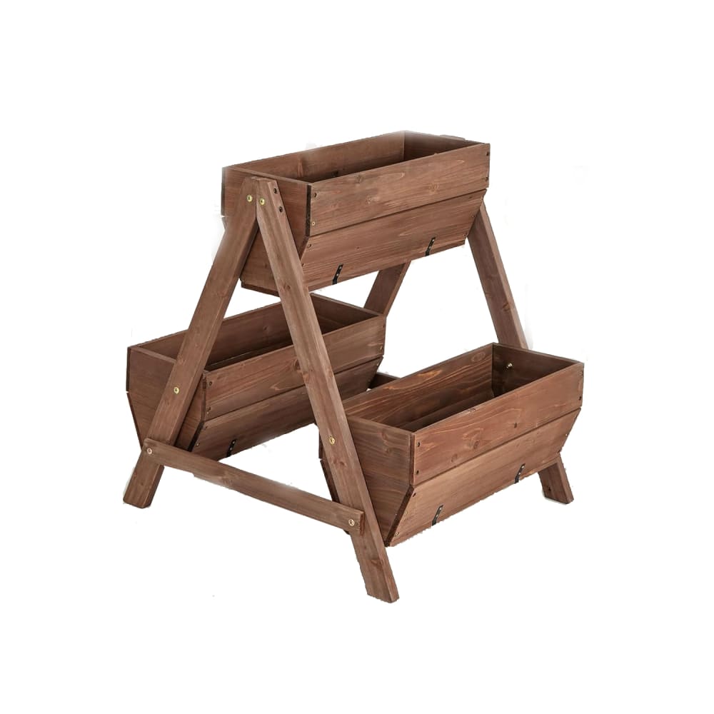 Jardinière avec 3 bacs à plantes en sapin