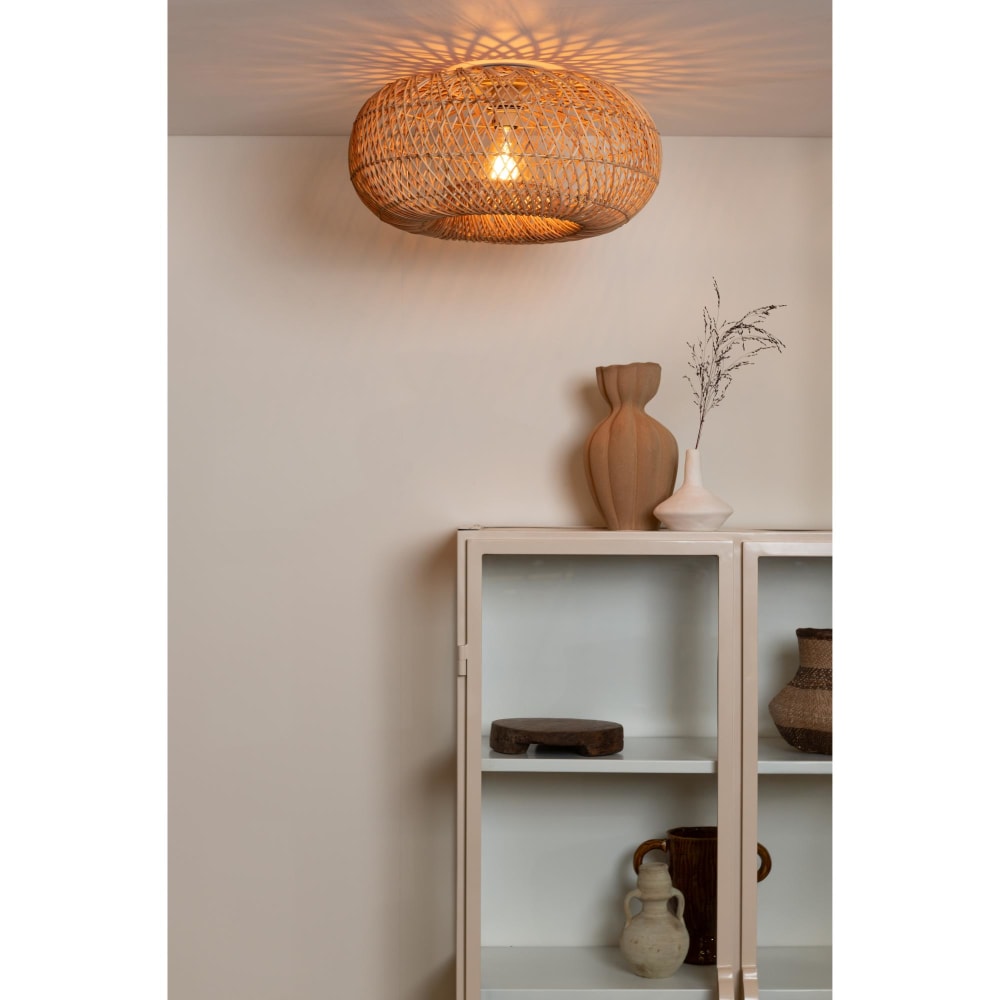 Plafonnier bambou naturel ø50cm — vue 3